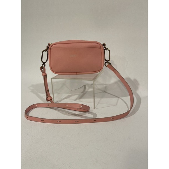 J Crew Small 100% Leather Pink Crossbody. Adjustable Strap. Preloved. - Picture 1 of 13